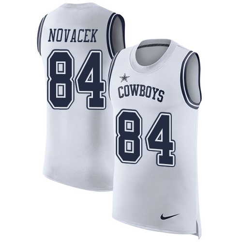 Nike Cowboys #84 Jay Novacek White Men's Stitched NFL Limited Rush Tank Top Jersey Nike Cowboys #84 Jay Novacek White Men's Stitched NFL Limited Rush Tank Top Jersey