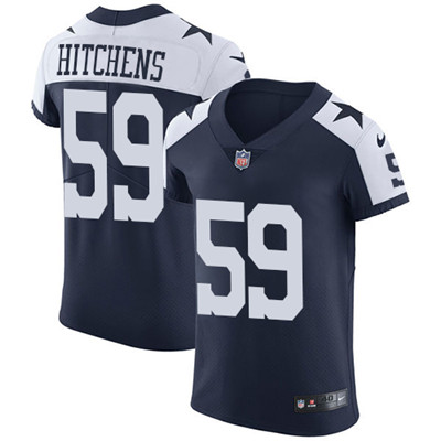 Nike Cowboys #59 Anthony Hitchens Navy Blue Thanksgiving Men's Stitched NFL Vapor Untouchable Throwback Elite Jersey Nike Cowboys #59 Anthony Hitchens Navy Blue Thanksgiving Men's Stitched NFL Vapor Untouchable Throwback Elite Jersey