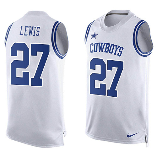 Nike Cowboys #27 Jourdan Lewis White Men's Player Name & Number Tank Top NFL Limited Jersey Nike Cowboys #27 Jourdan Lewis White Men's Player Name & Number Tank Top NFL Limited Jersey