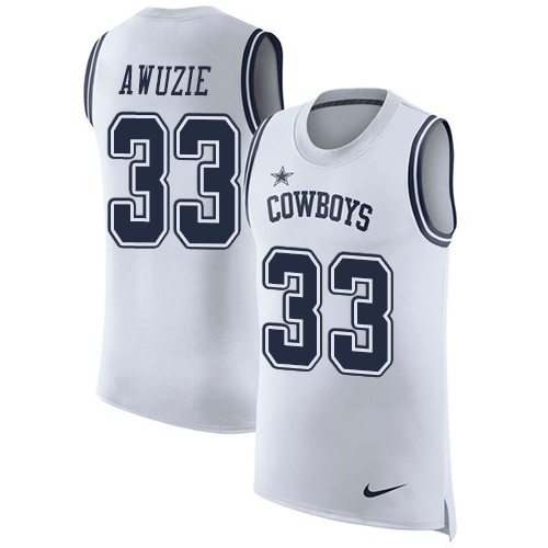 Nike Cowboys #33 Chidobe Awuzie White Men's Stitched NFL Limited Rush Tank Top Jersey Nike Cowboys #33 Chidobe Awuzie White Men's Stitched NFL Limited Rush Tank Top Jersey