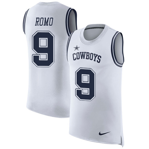 Nike Cowboys #9 Tony Romo White Men's Stitched NFL Limited Rush Tank Top Jersey Nike Cowboys #9 Tony Romo White Men's Stitched NFL Limited Rush Tank Top Jersey