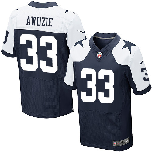 Nike Cowboys #33 Chidobe Awuzie Navy Blue Thanksgiving Men's Stitched NFL Throwback Elite Jersey Nike Cowboys #33 Chidobe Awuzie Navy Blue Thanksgiving Men's Stitched NFL Throwback Elite Jersey