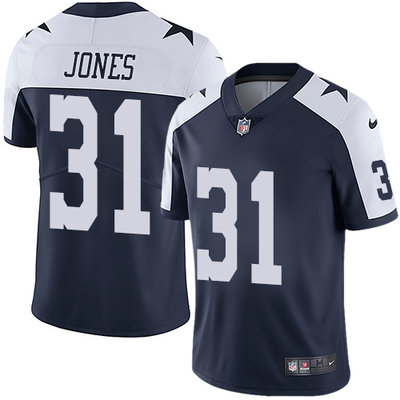 Nike Cowboys #31 Byron Jones Navy Blue Thanksgiving Men's Stitched NFL Vapor Untouchable Limited Throwback Jersey Nike Cowboys #31 Byron Jones Navy Blue Thanksgiving Men's Stitched NFL Vapor Untouchable Limited Throwback Jersey