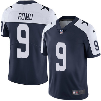 Nike Cowboys #9 Tony Romo Navy Blue Thanksgiving Men's Stitched NFL Vapor Untouchable Limited Throwback Jersey Nike Cowboys #9 Tony Romo Navy Blue Thanksgiving Men's Stitched NFL Vapor Untouchable Limited Throwback Jersey