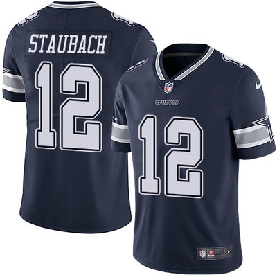 Nike Cowboys #12 Roger Staubach Navy Blue Team Color Men's Stitched NFL Vapor Untouchable Limited Jersey Nike Cowboys #12 Roger Staubach Navy Blue Team Color Men's Stitched NFL Vapor Untouchable Limited Jersey