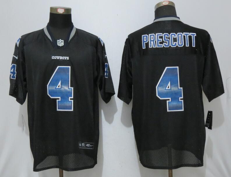 Nike Cowboys 4 Dak Prescott Black Men's Pro Line Fashion Strobe Elite Jersey Nike Cowboys 4 Dak Prescott Black Men's Pro Line Fashion Strobe Elite Jersey