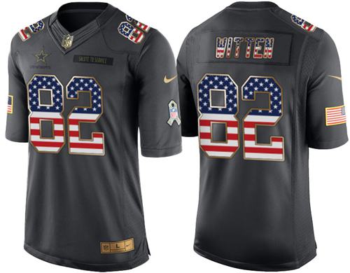 Nike Cowboys #82 Jason Witten Black Men's Stitched NFL Limited USA Flag Salute To Service Jersey Nike Cowboys #82 Jason Witten Black Men's Stitched NFL Limited USA Flag Salute To Service Jersey
