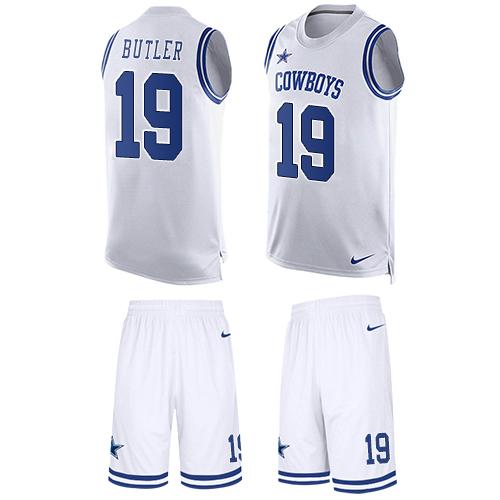 Nike Cowboys #19 Brice Butler White Men's Stitched NFL Limited Tank Top Suit Jersey Nike Cowboys #19 Brice Butler White Men's Stitched NFL Limited Tank Top Suit Jersey