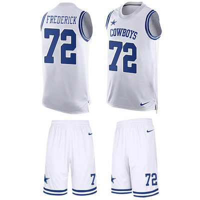 Nike Cowboys #72 Travis Frederick White Men's Stitched NFL Limited Tank Top Suit Jersey Nike Cowboys #72 Travis Frederick White Men's Stitched NFL Limited Tank Top Suit Jersey