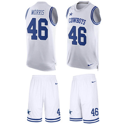 Nike Cowboys #46 Alfred Morris White Men's Stitched NFL Limited Tank Top Suit Jersey Nike Cowboys #46 Alfred Morris White Men's Stitched NFL Limited Tank Top Suit Jersey