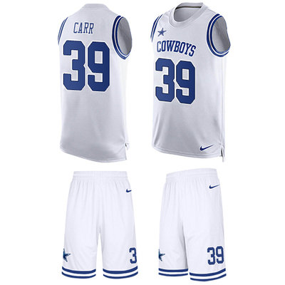 Nike Cowboys #39 Brandon Carr White Men's Stitched NFL Limited Tank Top Suit Jersey Nike Cowboys #39 Brandon Carr White Men's Stitched NFL Limited Tank Top Suit Jersey