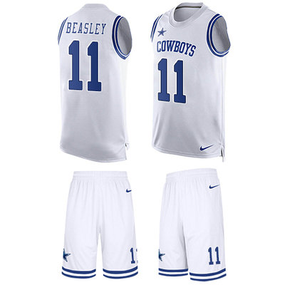 Nike Cowboys #11 Cole Beasley White Men's Stitched NFL Limited Tank Top Suit Jersey Nike Cowboys #11 Cole Beasley White Men's Stitched NFL Limited Tank Top Suit Jersey