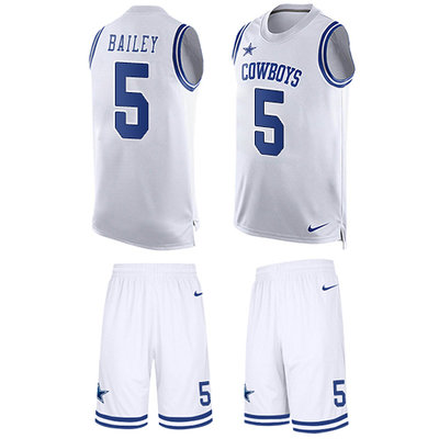 Nike Cowboys #5 Dan Bailey White Men's Stitched NFL Limited Tank Top Suit Jersey Nike Cowboys #5 Dan Bailey White Men's Stitched NFL Limited Tank Top Suit Jersey