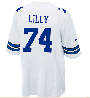 Nike Cowboys #74 LILLY White Men's Stitched NFL Elite Jersey Nike Cowboys #74 LILLY White Men's Stitched NFL Elite Jersey