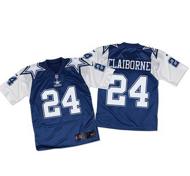 Nike Cowboys #24 Morris Claiborne Navy BlueWhite Throwback Men's Stitched NFL Elite Jersey Nike Cowboys #24 Morris Claiborne Navy BlueWhite Throwback Men's Stitched NFL Elite Jersey