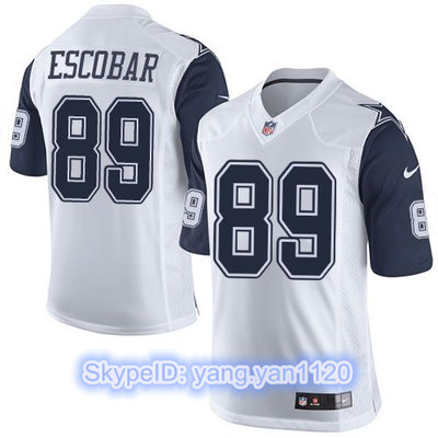 Nike Cowboys #89 Gavin Escobar White Men's Stitched NFL Limited Rush Jersey