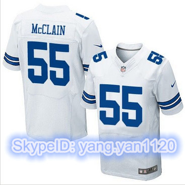 Nike Dallas Cowboys #55 Rolando McClain White Men's Stitched NFL Elite Jersey Nike Dallas Cowboys #55 Rolando McClain White Men's Stitched NFL Elite Jersey