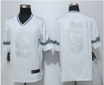 Nike Dallas Cowboys #9 Tony Romo White Men''s Stitched NFL Limited Platinum Jersey Nike Dallas Cowboys #9 Tony Romo White Men''s Stitched NFL Limited Platinum Jersey