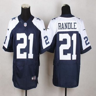 New Dallas Cowboys #21 Joseph Randle Navy Blue Thanksgiving Throwback Men's Stitched NFL Elite Jersey