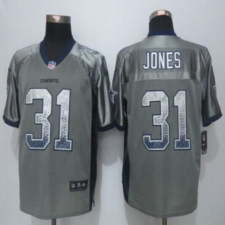 New Dallas Cowboys #31 Byron Jones Grey Men's Stitched NFL Elite Drift Fashion Jersey