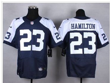 New Dallas Cowboys #23 Jakar Hamilton Navy Blue Thanksgiving Throwback NFL Elite Jersey