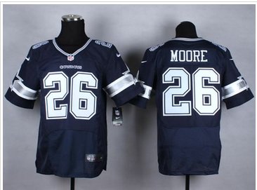 New Dallas Cowboys #26 Sterling Moore Navy Blue Team Color NFL Elite Jersey