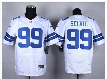 New Dallas Cowboys #99 George Selvie White NFL Elite Jersey New Dallas Cowboys #99 George Selvie White NFL Elite Jersey