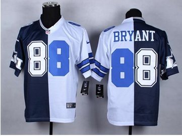 NEW Dallas Cowboys #88 Dez Bryant Navy Blue White NFL Elite Split Jersey NEW Dallas Cowboys #88 Dez Bryant Navy Blue White NFL Elite Split Jersey