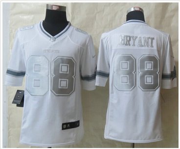 NEW Dallas Cowboys #88 Dez Bryant White NFL Limited Platinum Jersey