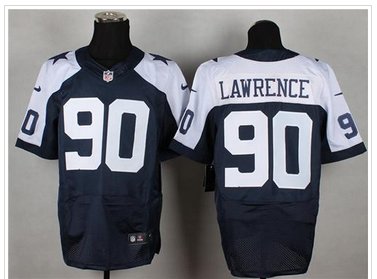 NEW Dallas Cowboys #90 Demarcus Lawrence Navy Blue Thanksgiving Throwback NFL Elite Jersey NEW Dallas Cowboys #90 Demarcus Lawrence Navy Blue Thanksgiving Throwback NFL Elite Jersey