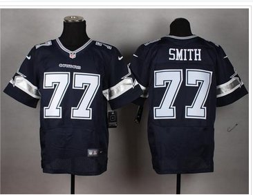 NEW Dallas Cowboys #77 Tyron Smith Navy Blue Team Color NFL Elite Jersey
