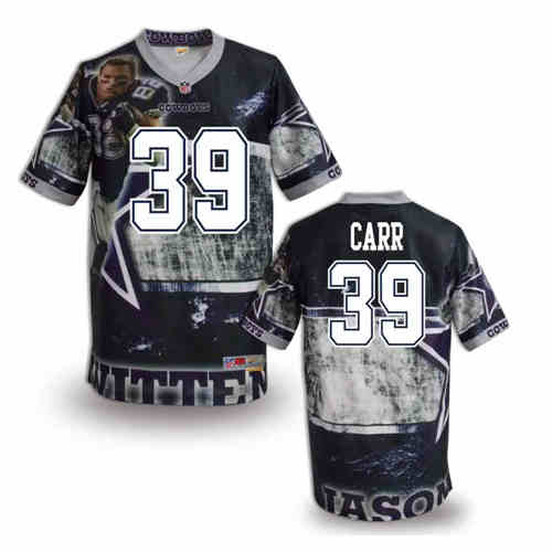 New Dallas Cowboys #39 Brandon Carr Color Elite Fanatical Version Jerseys