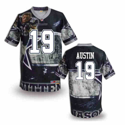 New Dallas Cowboys #19 Miles Austin Color Elite Fanatical Version Jerseys