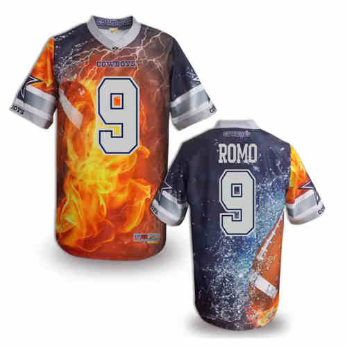 New Dallas Cowboys #9 Tony Romo Color NFL Elite Fanatical Version Jersey