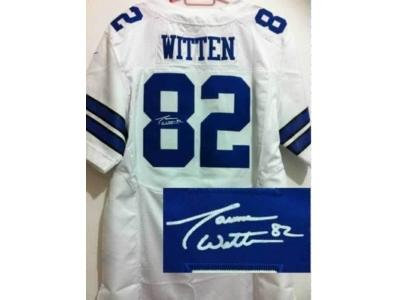NEW Dallas Cowboys #82 Jason Witten white jerseys(Elite signature)