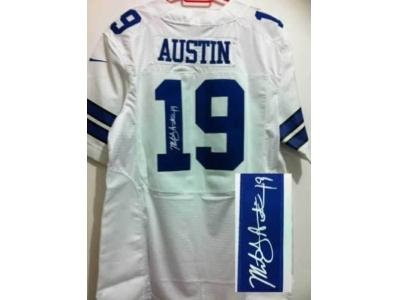NEW Dallas Cowboys #19 Miles Austin white jerseys(Elite signature)