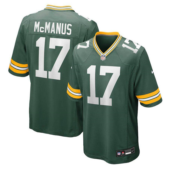 Men's Green Bay Packers #17 Brandon McManus Green 2025 Stitched Game Jersey Men's Green Bay Packers #17 Brandon McManus Green 2025 Stitched Game Jersey