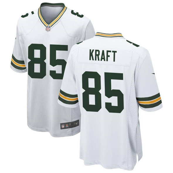 Men's Green Bay Packers #85 Tucker Kraft White 2025 Stitched Game Jersey Men's Green Bay Packers #85 Tucker Kraft White 2025 Stitched Game Jersey