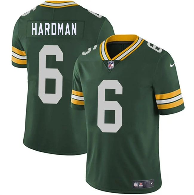 Men's Green Bay Packers #6 Mecole Hardman Green 2025 Vapor Untouchable Limited Stitched Jersey Men's Green Bay Packers #6 Mecole Hardman Green 2025 Vapor Untouchable Limited Stitched Jersey