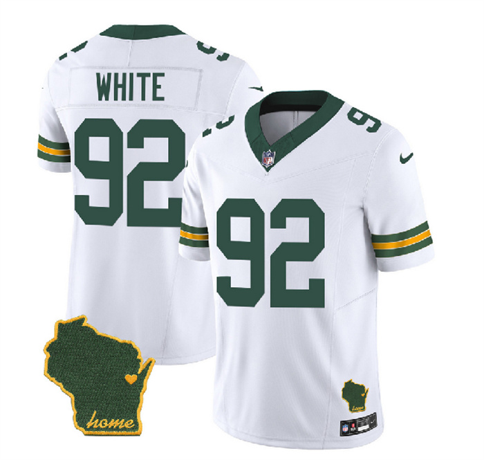 Men's Green Bay Packers #92 Reggie White White 2023 F.U.S.E. Home Patch Vapor Untouchable Limited Stitched Jersey Men's Green Bay Packers #92 Reggie White White 2023 F.U.S.E. Home Patch Vapor Untouchable Limited Stitched Jersey