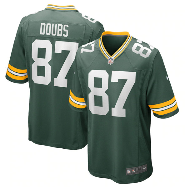 Men's Green Bay Packers #87 Romeo Doubs Green Stitched Game JerseyS Men's Green Bay Packers #87 Romeo Doubs Green Stitched Game JerseyS