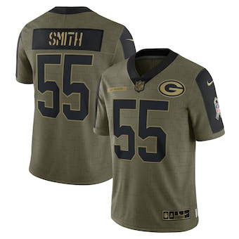 Men's Green Bay Packers #55 Za'Darius Smith Nike Olive 2021 Salute To Service Limited Player Jersey Men's Green Bay Packers #55 Za'Darius Smith Nike Olive 2021 Salute To Service Limited Player Jersey