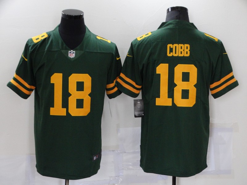 Men's Green Bay Packers #18 Randall Cobb Green Yellow 2021 Vapor Untouchable Stitched NFL Nike Limited Jersey Men's Green Bay Packers #18 Randall Cobb Green Yellow 2021 Vapor Untouchable Stitched NFL Nike Limited Jersey