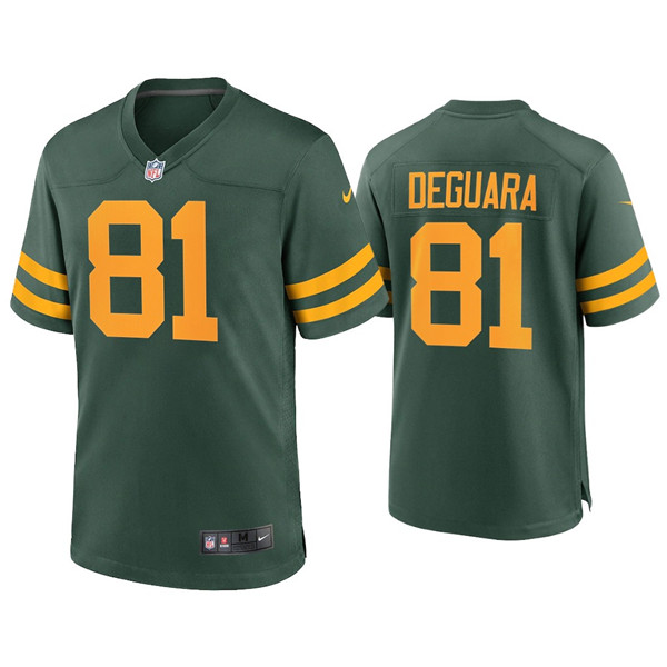 Men's Packers #81 Josiah Deguara Alternate Limited Green Jersey Men's Packers #81 Josiah Deguara Alternate Limited Green Jersey