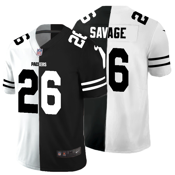 Green Bay Packers #26 Darnell Savage Jr. Men's Black V White Peace Split Nike Vapor Untouchable Limited NFL Jersey Green Bay Packers #26 Darnell Savage Jr. Men's Black V White Peace Split Nike Vapor Untouchable Limited NFL Jersey