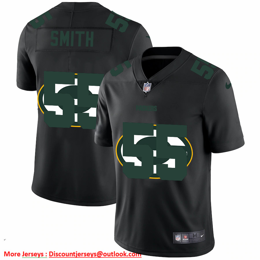 Green Bay Packers #55 Za'Darius Smith Men's Nike Team Logo Dual Overlap Limited NFL Jersey Black Green Bay Packers #55 Za'Darius Smith Men's Nike Team Logo Dual Overlap Limited NFL Jersey Black