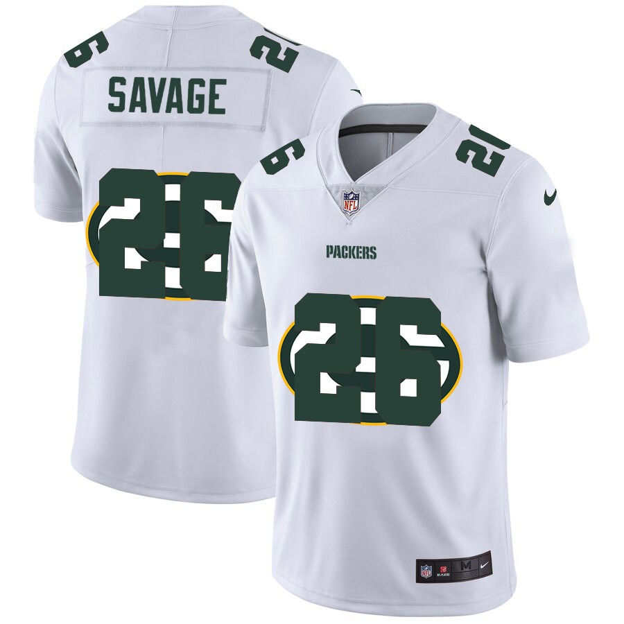 Green Bay Packers #26 Darnell Savage Jr. White Men's Nike Team Logo Dual Overlap Limited NFL Jersey Green Bay Packers #26 Darnell Savage Jr. White Men's Nike Team Logo Dual Overlap Limited NFL Jersey