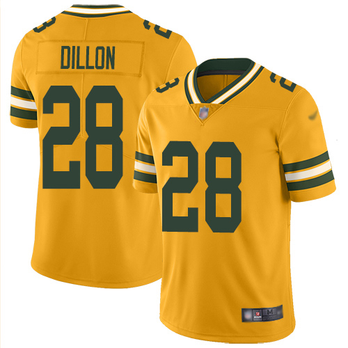 Nike Packers #28 AJ Dillon Gold Men's Stitched NFL Limited Inverted Legend Jersey Nike Packers #28 AJ Dillon Gold Men's Stitched NFL Limited Inverted Legend Jersey