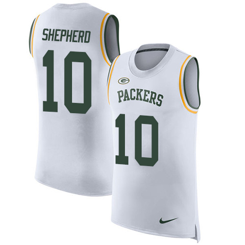 Nike Packers #10 Darrius Shepherd White Men's Stitched NFL Limited Rush Tank Top Jersey Nike Packers #10 Darrius Shepherd White Men's Stitched NFL Limited Rush Tank Top Jersey