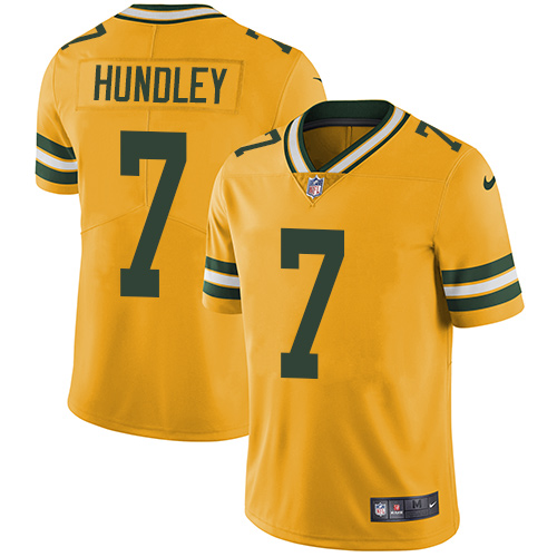 Nike Packers #7 Brett Hundley Men's Elite Gold Rush Vapor Untouchable NFL Jersey Nike Packers #7 Brett Hundley Men's Elite Gold Rush Vapor Untouchable NFL Jersey